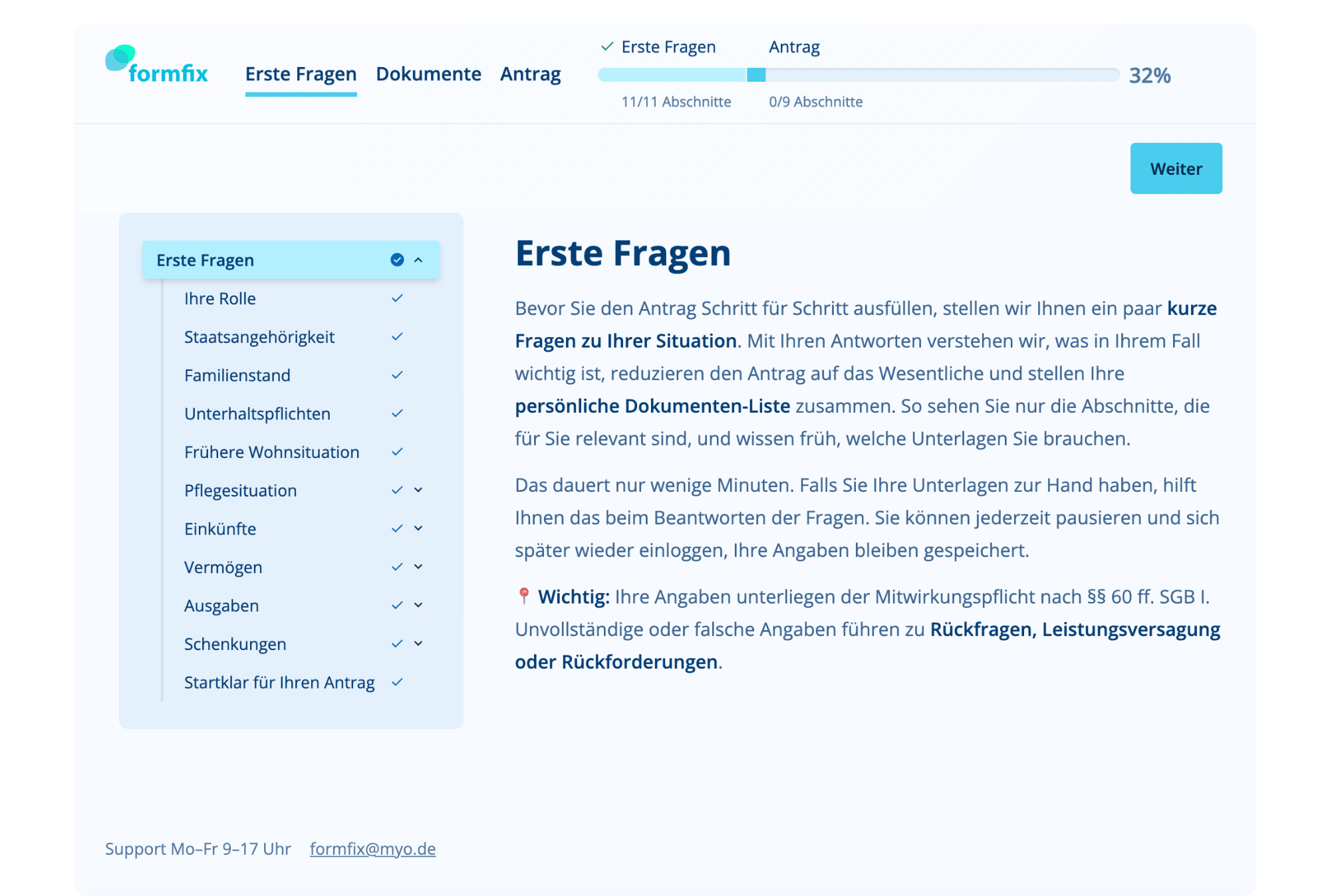 Erste Fragen
